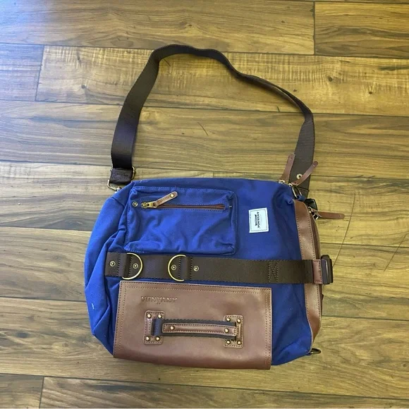 Anvanda 5in1 bag versatile canvas soft Italian leather16”x13”